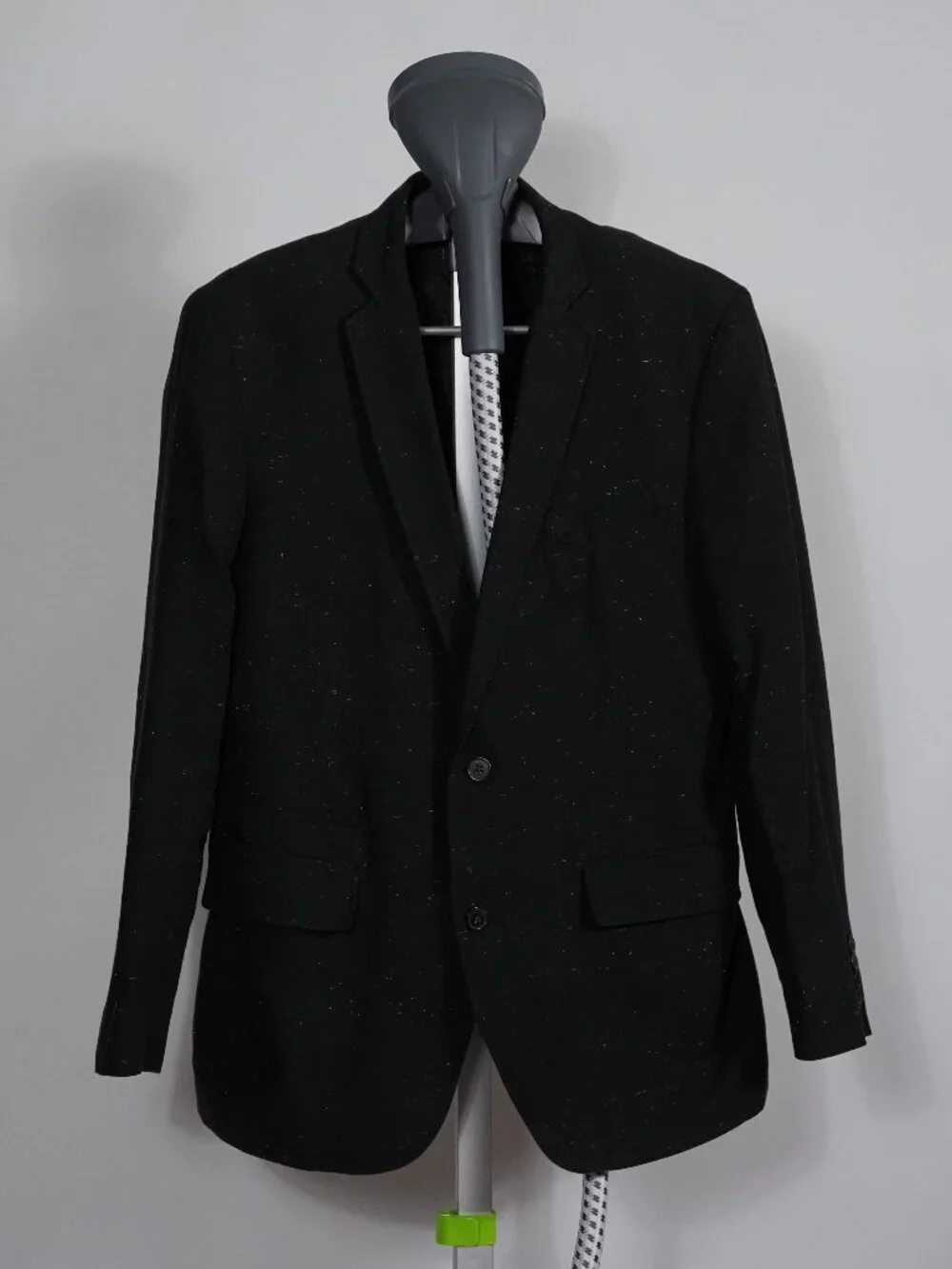 INC International Concepts Slim Fit Black Flecked Sport Coat Blazer Men's Large
